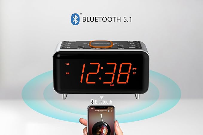 Emerson CKS1521-A SmartSet Bluetooth Dual Alarm Clock Radio - Image 8