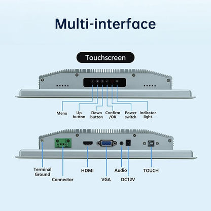 12.1-Inch Industrial Touch Screen Monitor, Ratio 4:3 Embedded PCAP Touchscreen - Image 6