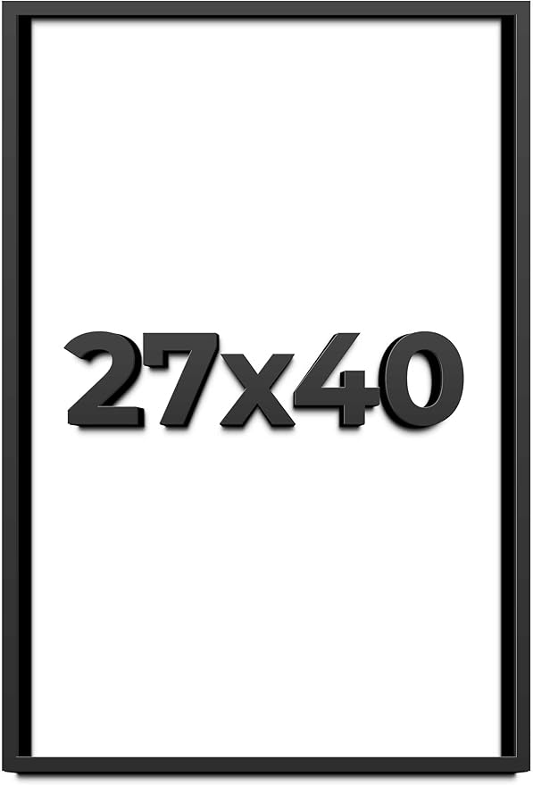 27x40 Shadow Box Frame Black | 1 Inch Deep Solid Wood Shadowbox Display Frame | - Image 4
