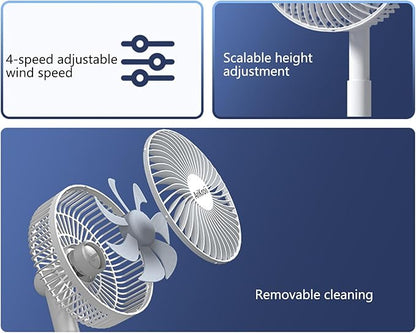 AriKroii USB Desk Fan with Adjustable Tilt 90 Rotation, Ultra-quiet but High - Image 3