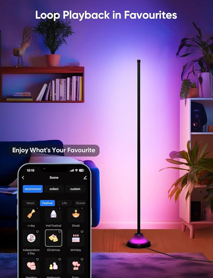 RGB&IC Smart Corner Floor Lamp – 20 W/1100 lm, 24‑Zone DIY & Music‑Sync LED - Image 5