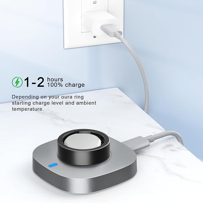 ZOOROO Charger Compatible with Oura Ring Gen 3 Size 6, Fast Charging Dock with - Image 3