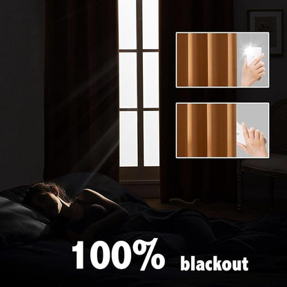 Anytime 100% Blackout Curtain 2 Panels Set, Thermal Insulated Window Drapes - Image 3