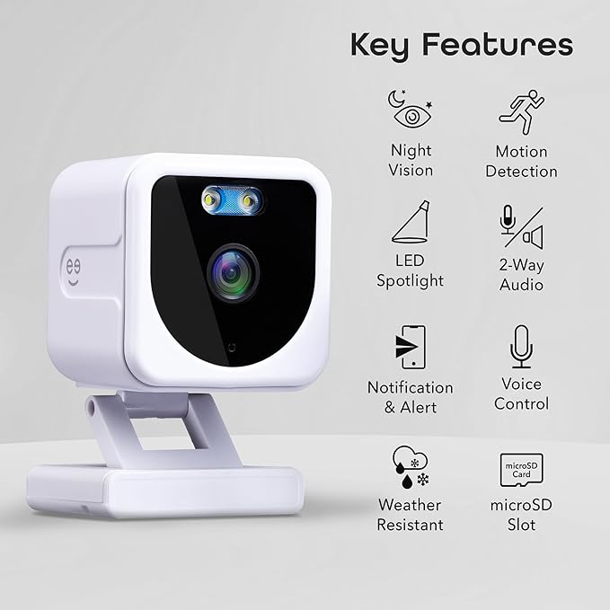 Geeni Mini 1080P Indoor/Outdoor Security Camera 2-Pack, Smart WiFi Cameras - Image 2