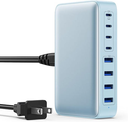 USB C Charger 200W USB C Charger Block, Upgraded GaN III 8-Port Fast Charging by GKUTW