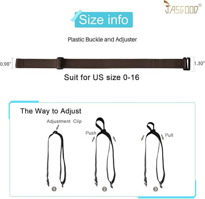 JASGOOD Women No Show Stretch Belt Elastic Web Strap Belt - Image 7