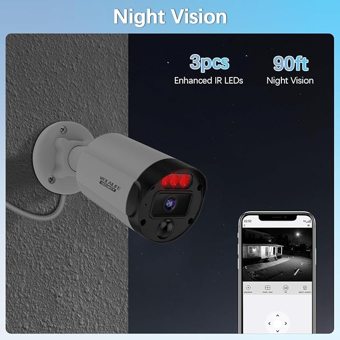 【130°Ultra Wide-Angle】 Outdoor Wired Security Camera System, Home Video - Image 7