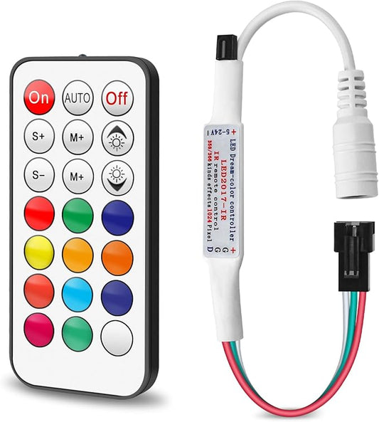 RGBZONE DC 5-24V Mini 21 Key IR Infrared Wireless RGB Remote Controller by RGBZONE