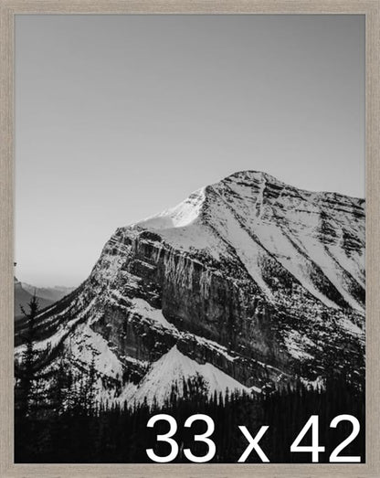 Frame It Easy 33 x 42 Rustic Gray Wood Frame by FrameItEasy