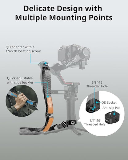 SmallRig RS3 RS2 Weight-Reducing Shoulder Strap Compatible - Image 6