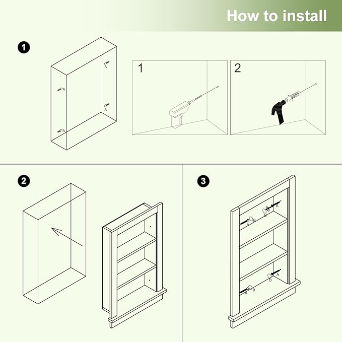 Recessed Medicine Cabinet, 14x24 in Wall Bathroom Cabinet - Image 7