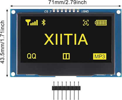 XIITIA 2pcs 2.42 inch 128x64 OLED LCD Display Module SSD1309 7 Pin SPI/IIC I2C - Image 3