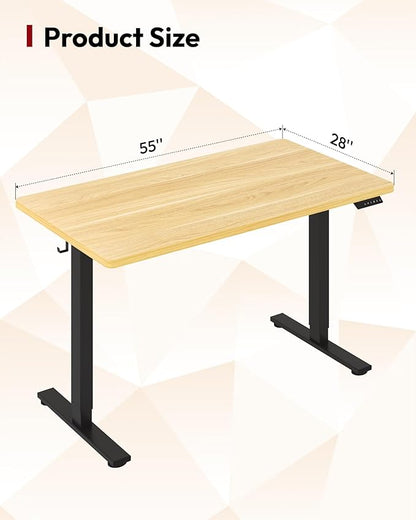 SANODESK Electric Standing Desk 55 x 28 Inches Whole-Piece Desktop Height - Image 2