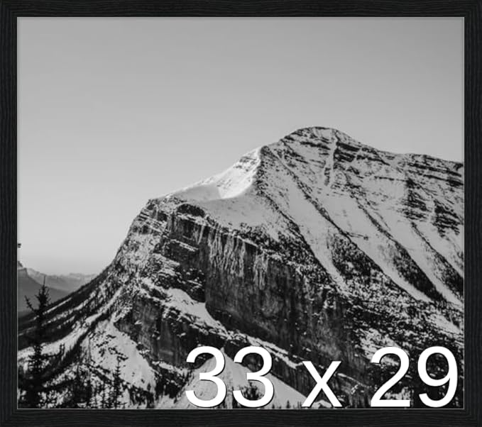 Frame It Easy 33 x 29 Black Grain Wood Frame by FrameItEasy