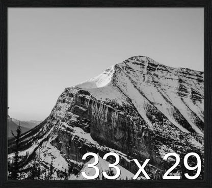 Frame It Easy 33 x 29 Black Grain Wood Frame by FrameItEasy