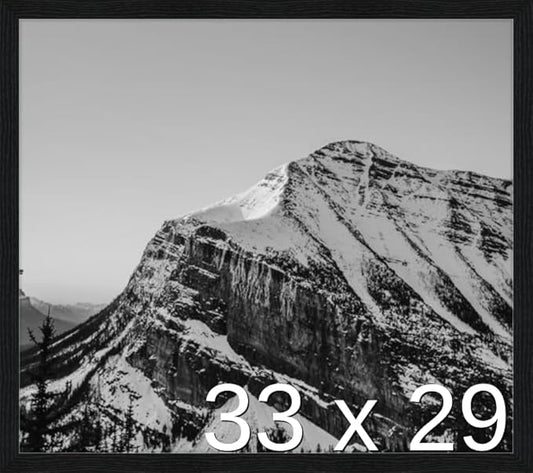 Frame It Easy 33 x 29 Black Grain Wood Frame by FrameItEasy