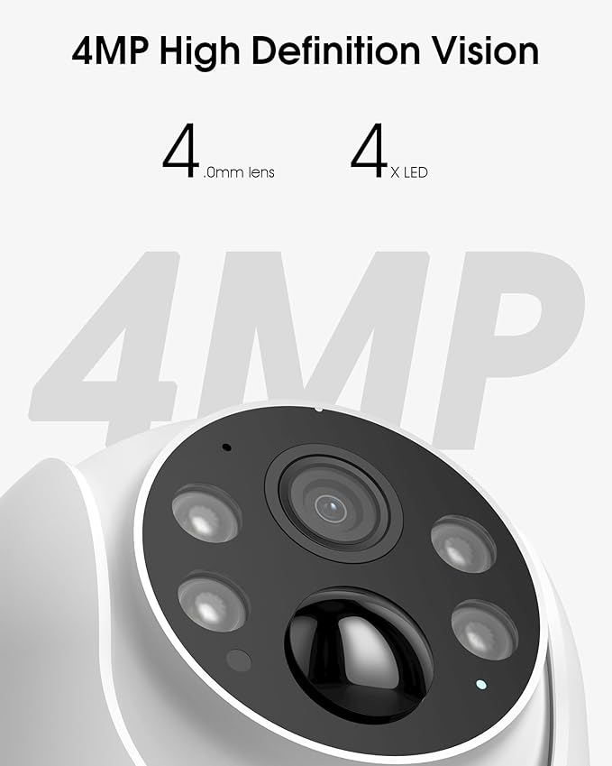 Solar Security Cameras Wireless Outdoor, 4MP 360° View Battery Powered Outdoor - Image 3