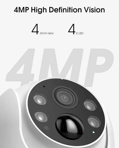 Solar Security Cameras Wireless Outdoor, 4MP 360° View Battery Powered Outdoor - Image 3