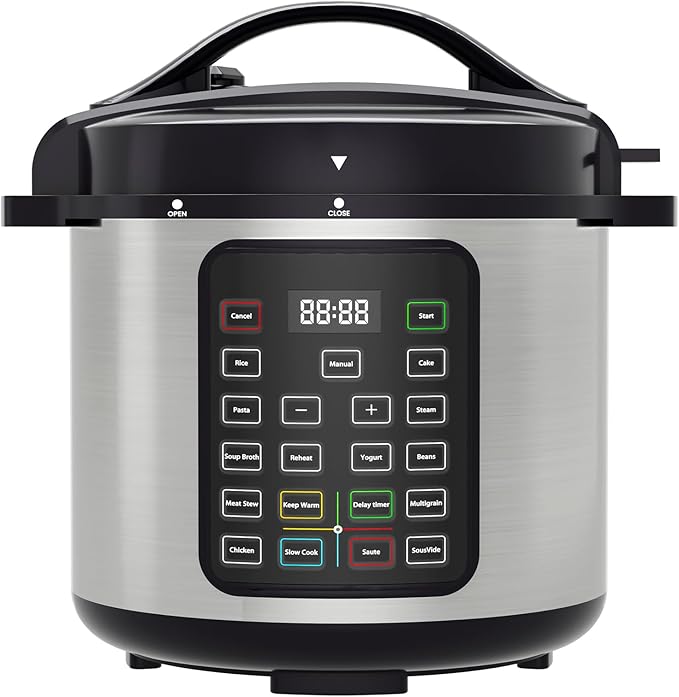 OLIXIS Electric Pressure Cooker 8 Quart Stainless Steel Multi Cooker Electric by OLIXIS