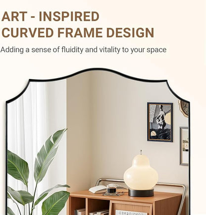 ANDY STAR Brushed Nickel Mirror, 24x32 Inch Unique Mirror - Image 6
