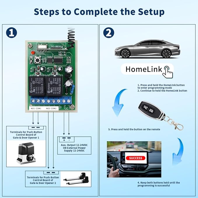 TOPENS HLR01 HomeLink Compatible Universal Receiver - Image 6