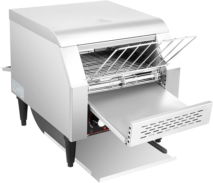 300Pcs/H Commercial Conveyor Toaster, 2200W Stainless Steel Heavy-Duty by Unknown