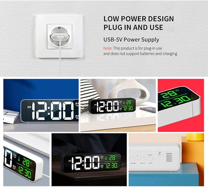 Digital Clock, Clock for Bedroom, Clocks for Living Room Decor, Desk Table Clock - Image 7