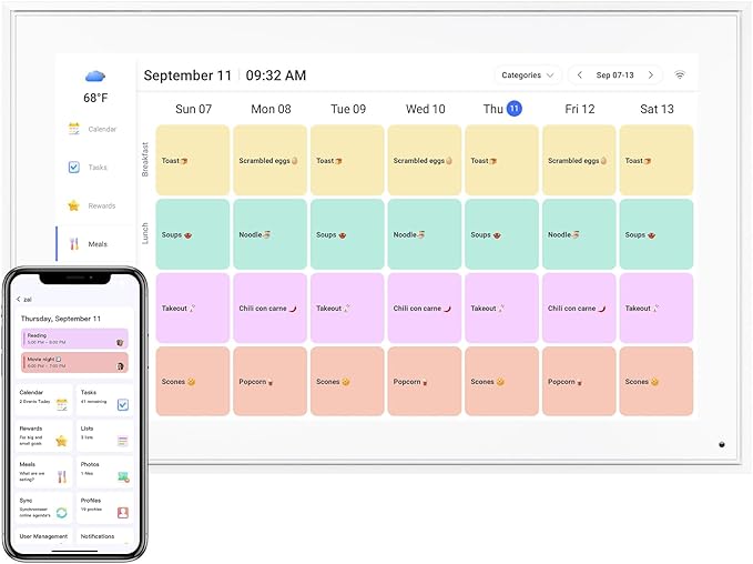 Digital Calendar 15.6 Inch, Electronic Calendar Chore Family Schedules - Image 7