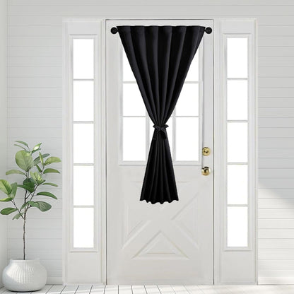 TYRON 1 Pack Magnetic Curtain Rod for Metal Door Adjustable 18-30 Inch, 3/8 in. Diameter, French Door Magnetic Cafe Curtain Rod(White)
