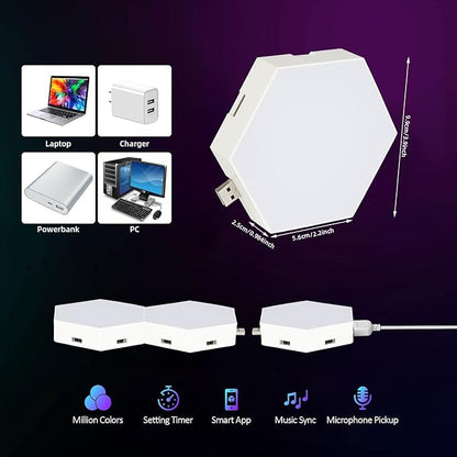 Vcwtty Hexagon Lights Wall Panels, Smart LED Wall Lights - Image 5
