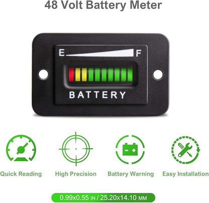 HUSUKU 48V led Battery Indicator 48 Volt Battery Meter led Voltmeter Gauge led - Image 3