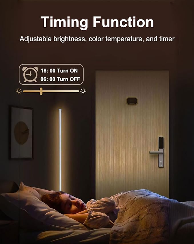 Keepsmile Smart RGB LED Corner Floor Lamp, 172 LEDs Bright Standing Lamps - Image 5