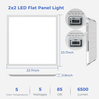 Aphyni 42 Pack 2x2 LED Flat Panel Light, Dimmable Office Kitchen Flush Mount - Image 6