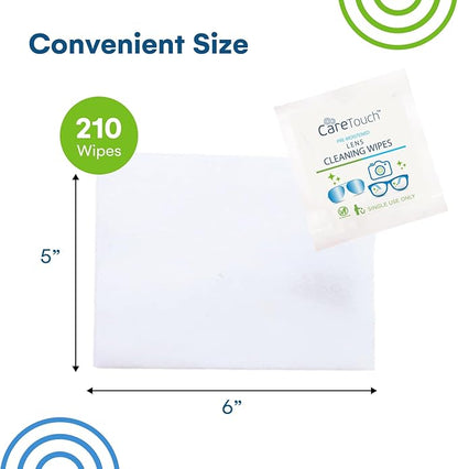 Care Touch Lens Wipes for Eyeglasses- 210 Count Individually Wrapped Pre- - Image 3