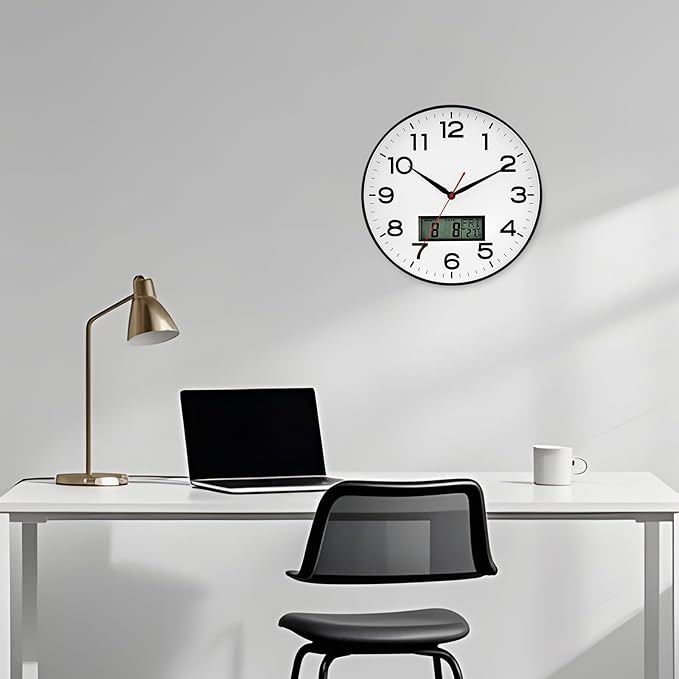 AKCISOT Wall Clock 12 Inch, Non-Ticking Silent Battery Operated Analog - Image 5