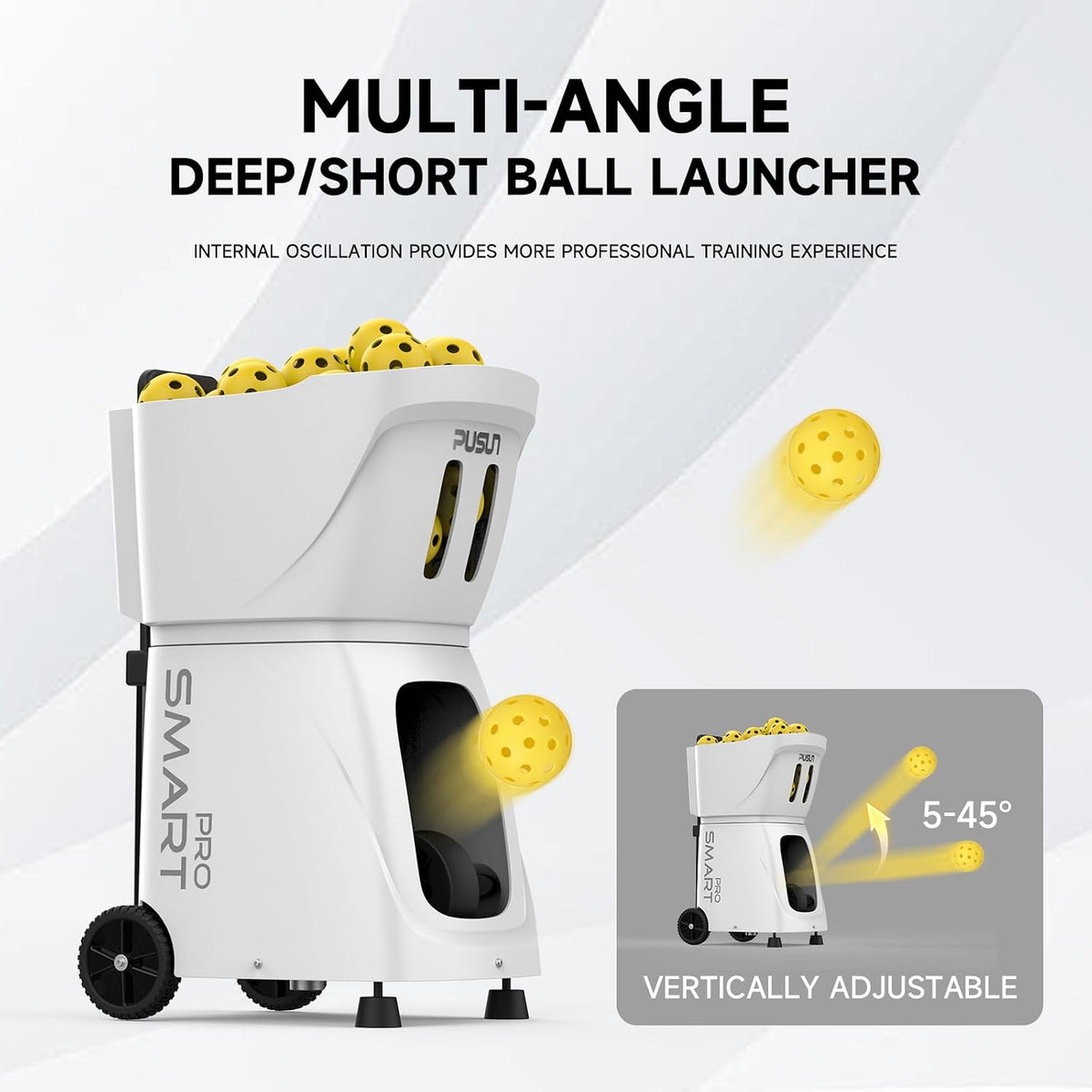 Pickleball Machine-PUSUN Launcher for Professional Training | App& Remote...