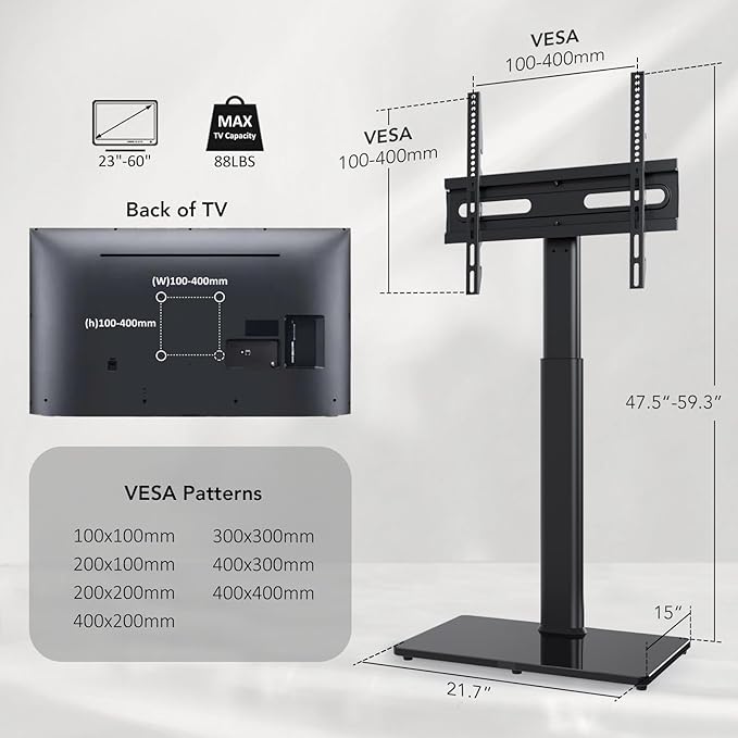 AX WABER Universal TV Floor Stand - Image 8