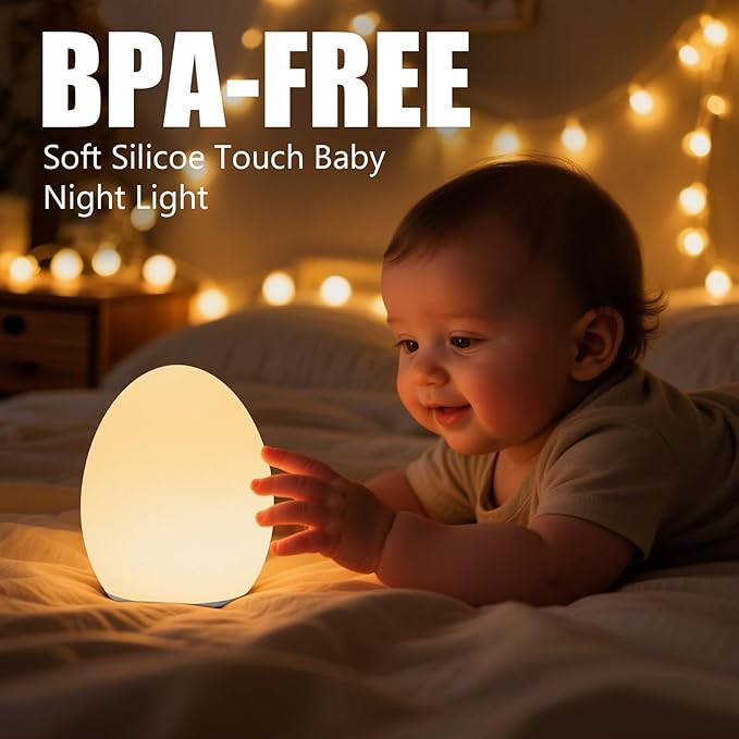 Harmobub Baby Night Light, Silicone Egg Light - Image 2