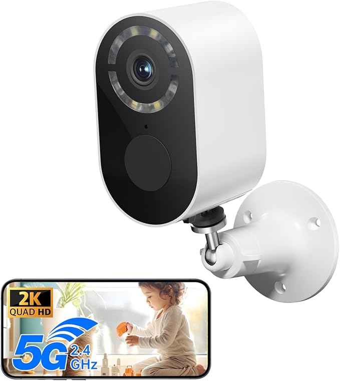 Security Cameras Wireless Outdoor, 2K Battery Powered WiFi Camera by Unknown