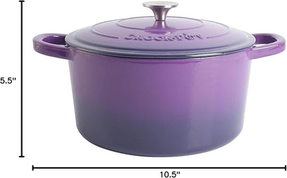 Crock-Pot Artisan 7-Quart Round Enameled Cast Iron Dutch Oven – Lavender Purple - Image 8