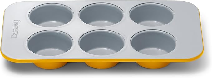 Caraway Nonstick Ceramic 6 Cup Muffin Pan – Non-Toxic, PTFE & PFOA Free – Oven by Caraway