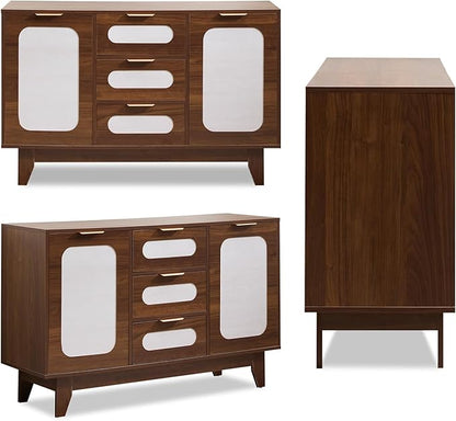 CANMOV Buffet Cabinet with Storage, Modern Wood Coffee Bar Sideboard - Image 7