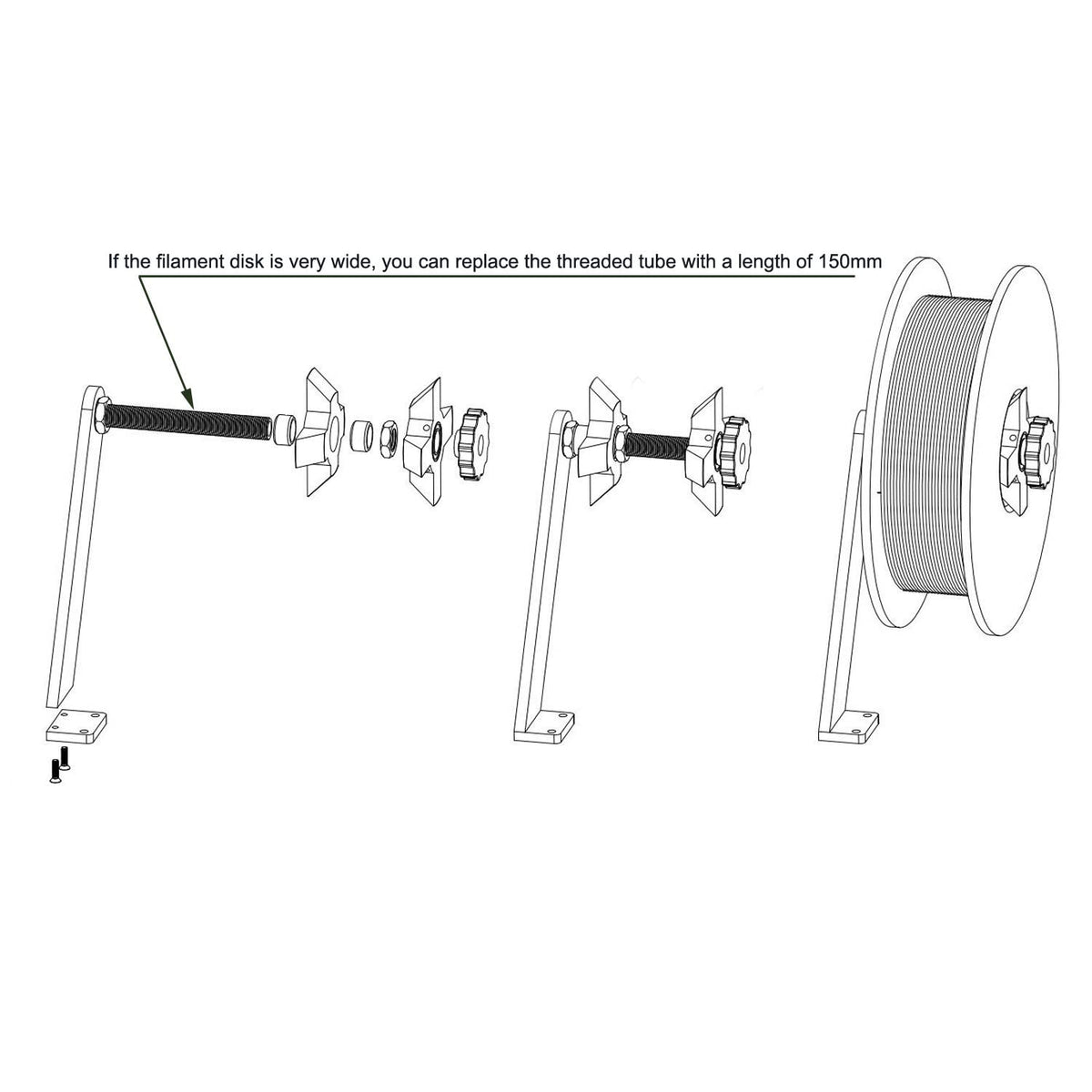 Upgrade Filament Spool Holder Kit with Bearing Rotatable Holder for Ender 3/E...