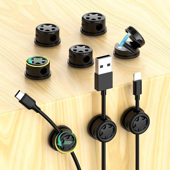 ITUGOU 11PCS Cable Management Cord Holder Organizer, Magnetic Cable Clips - Image 2