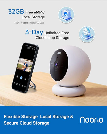 Noorio Security Cameras Wireless Outdoor Magnetic, 1080P Battery Powered Indoor - Image 7