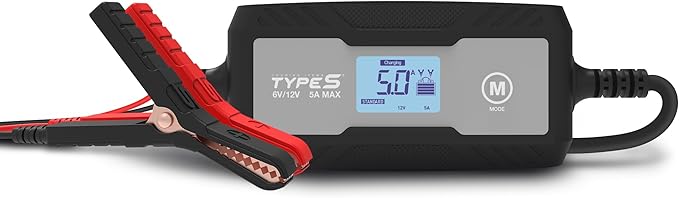 Type S 5A Smart Battery Charger & Maintainer – 6V & 12V Automatic Car Battery by TYPESAuto