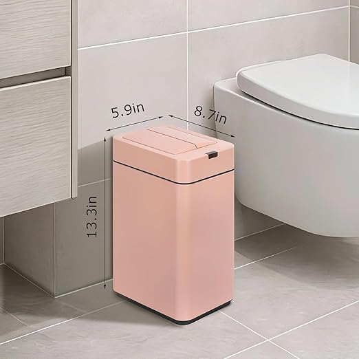 Sensor Trash Can with Butterfly Lid 2.6 Gallon Rectangular Automatic Garbage Can - Image 2
