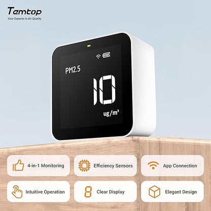 Temtop Smart Air Quality Monitor Indoor Home Air Testing - Image 3