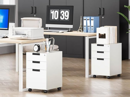 MIIIKO 3 Drawer Filing Cabinet - Image 2