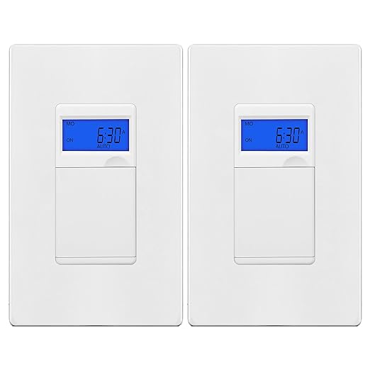 ENERLITES 7 Days Digital in-Wall Programmable Timer Switch by Enerlites